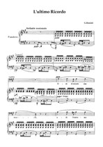 L'ultimo ricordo, song for baritone & piano (Péchés de vieillesse, book 1)